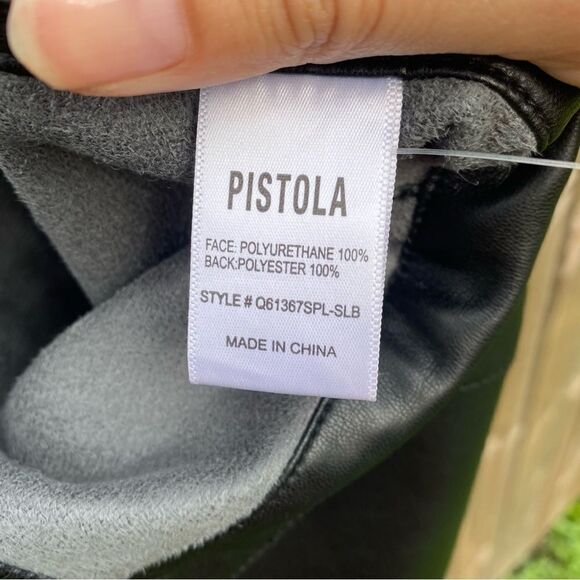 Pistola Faux Leather Black Pants size 18W Plus Size - Picture 3 of 5